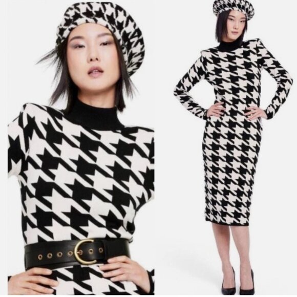 NWOT Sergio Hudson x Target houndstooth sweater dress- S - Picture 1 of 5